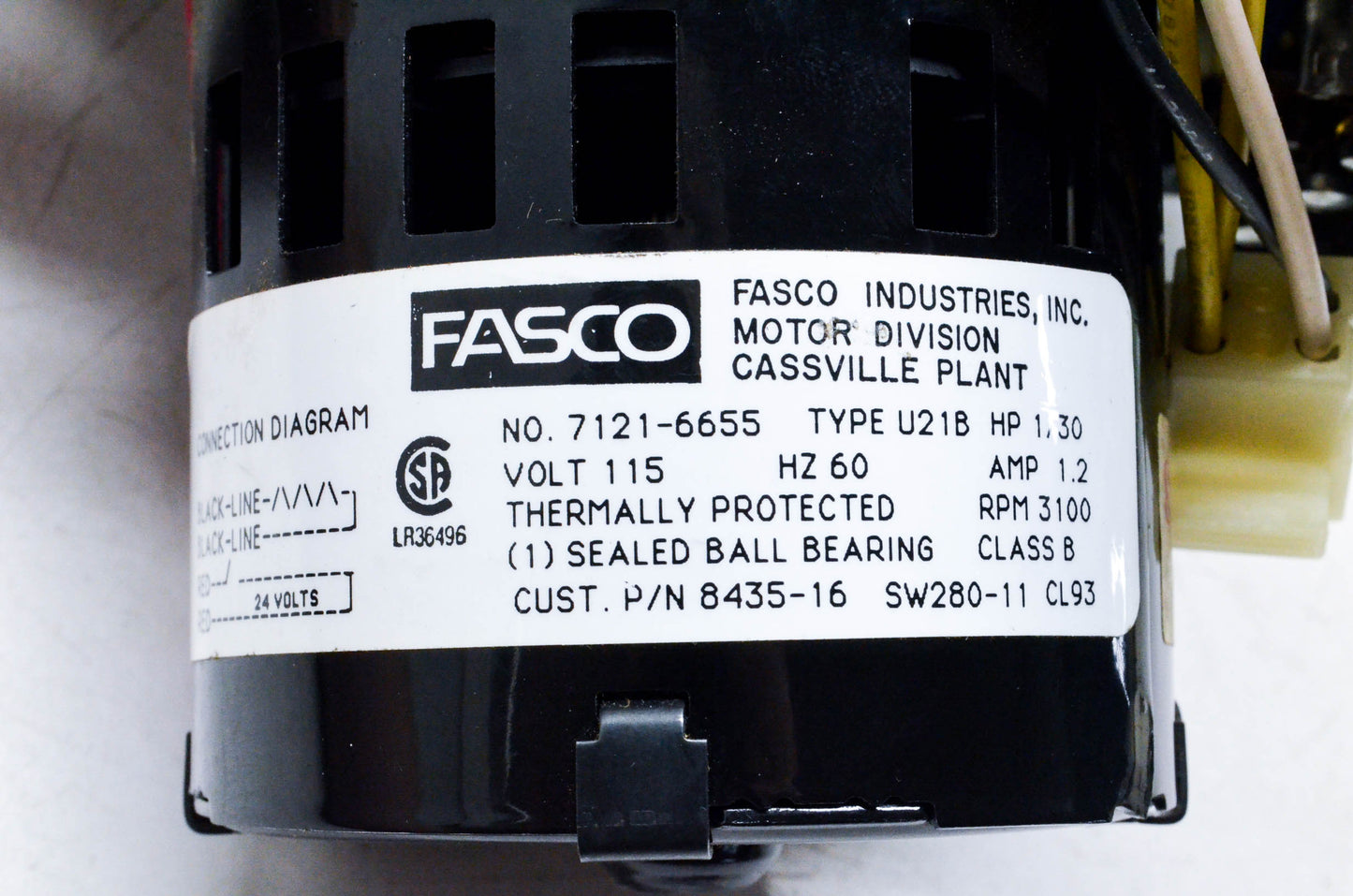 Fasco 8435-16 Induced Draft Furnace Blower Motor NOS