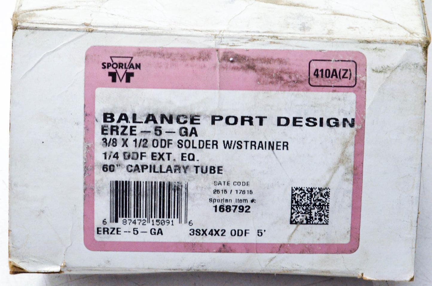 Sporlan 168792, ERZE-5-GA Type ER Thermostatic Expansion Valve Kit NOS
