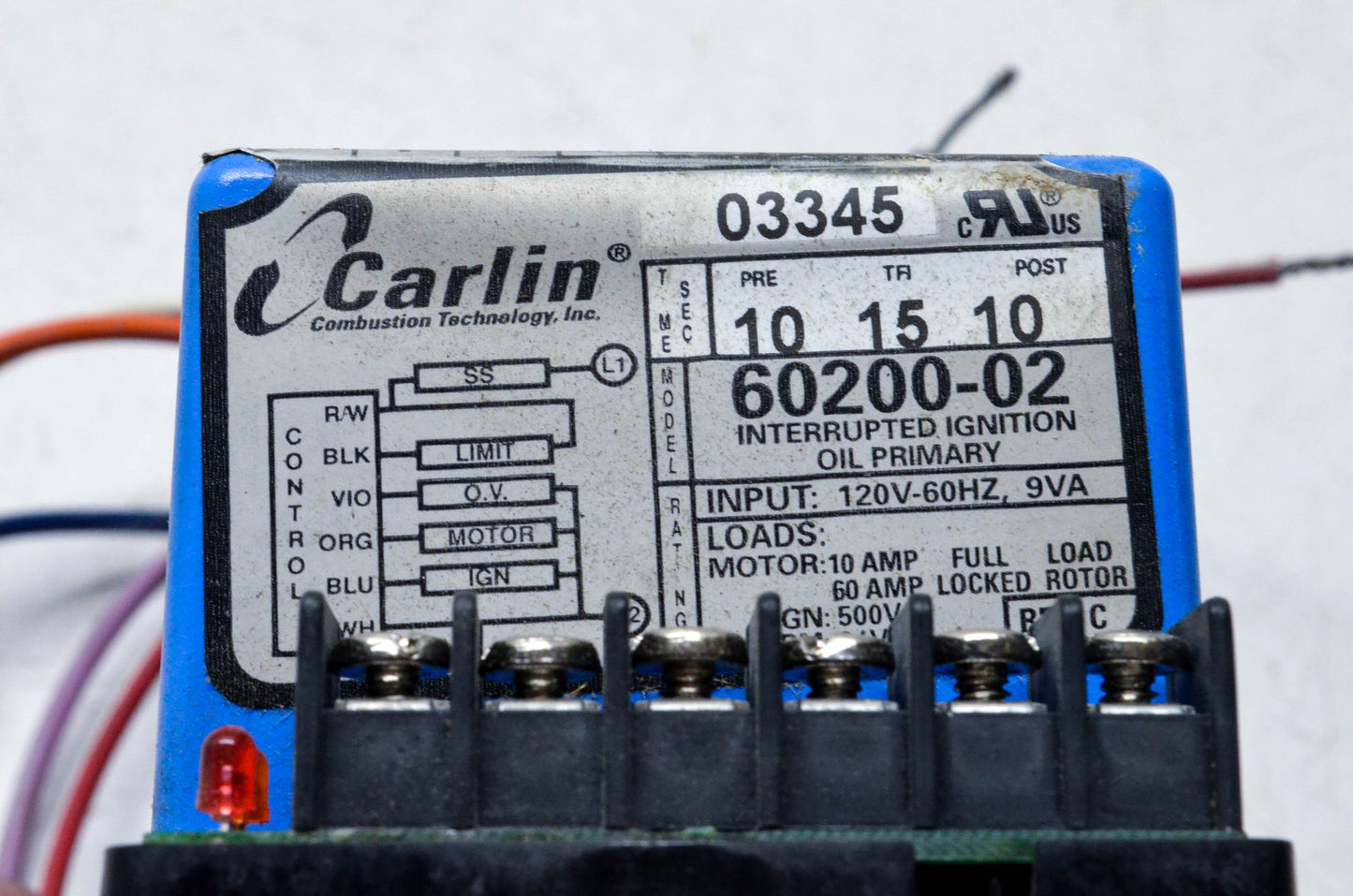 Carlin 60200-02 Oil Burner Primary Control NOS