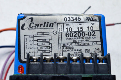 Carlin 60200-02 Oil Burner Primary Control NOS