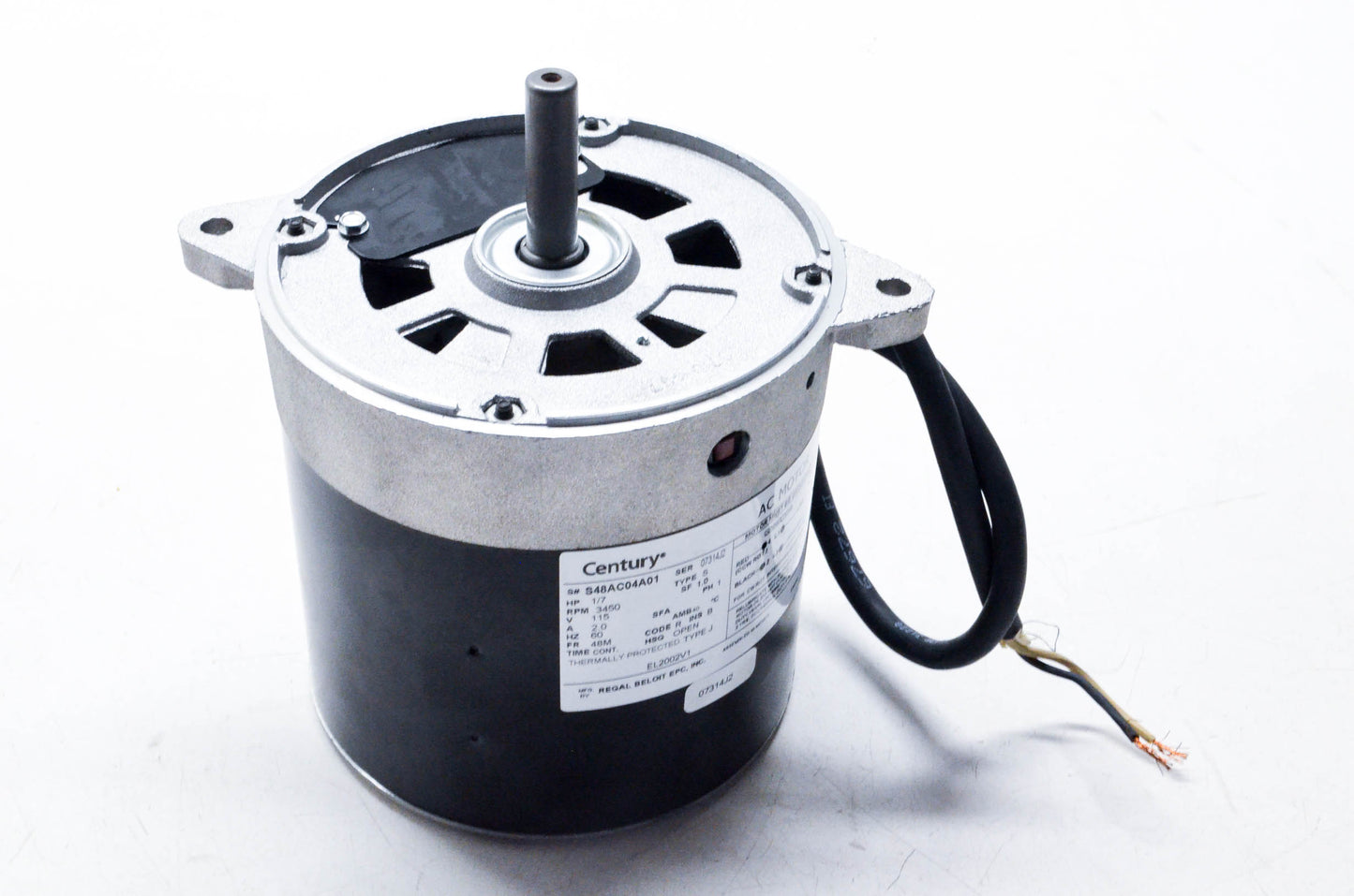 Century S48AC04A01, EL2002V1 Definite Purpose HVAC Motor NOS
