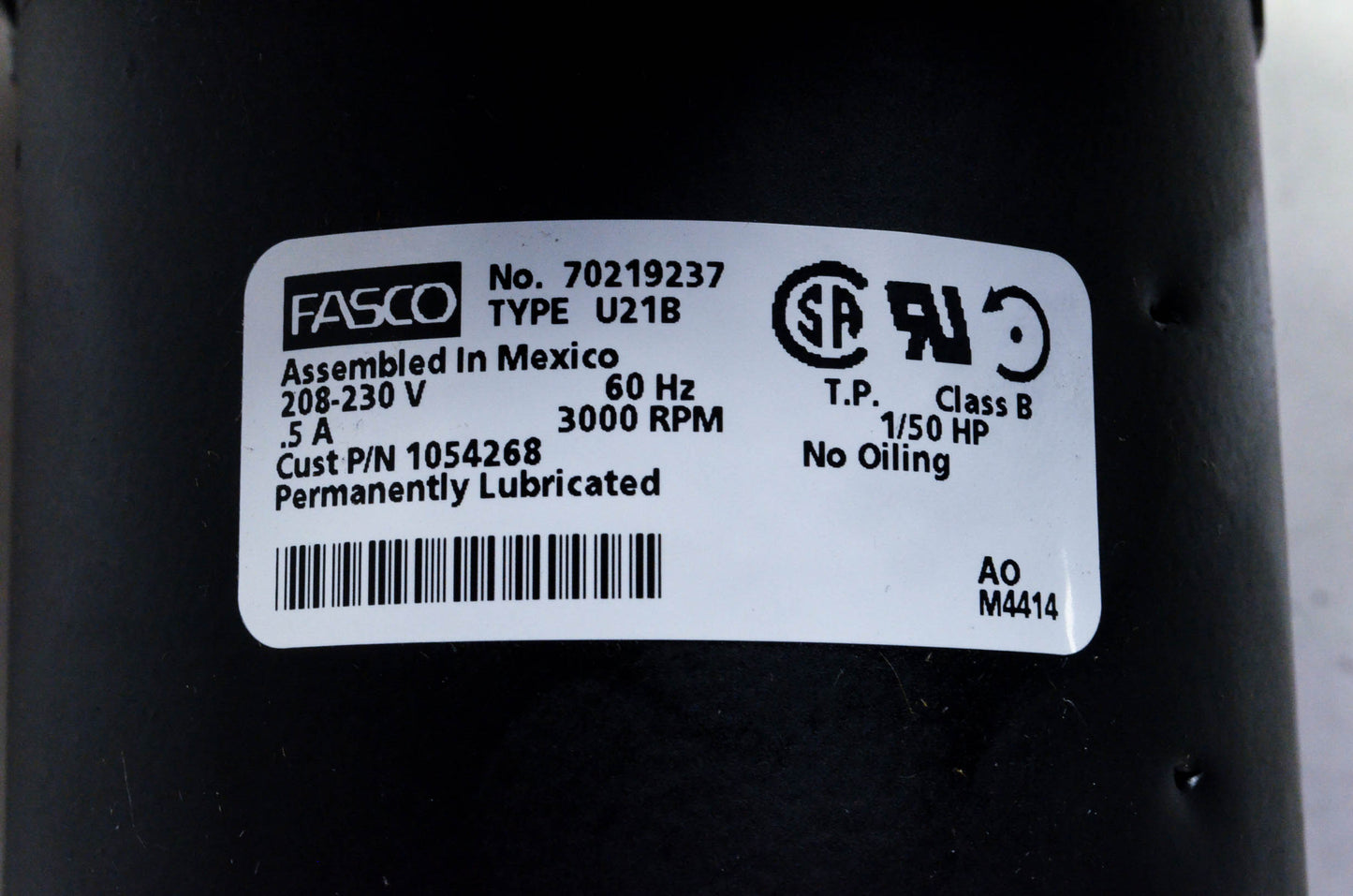 Fasco 70219237 Furnace Draft Inducer Motor NOS