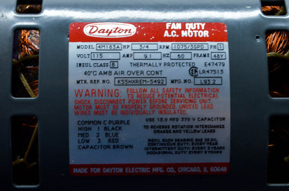 Dayton 4M183A Heating & Cooling Motor NOS