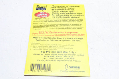 Highside Chemicals HS21002, 8417621002 Refrigerant Leak Dye Kit NOS