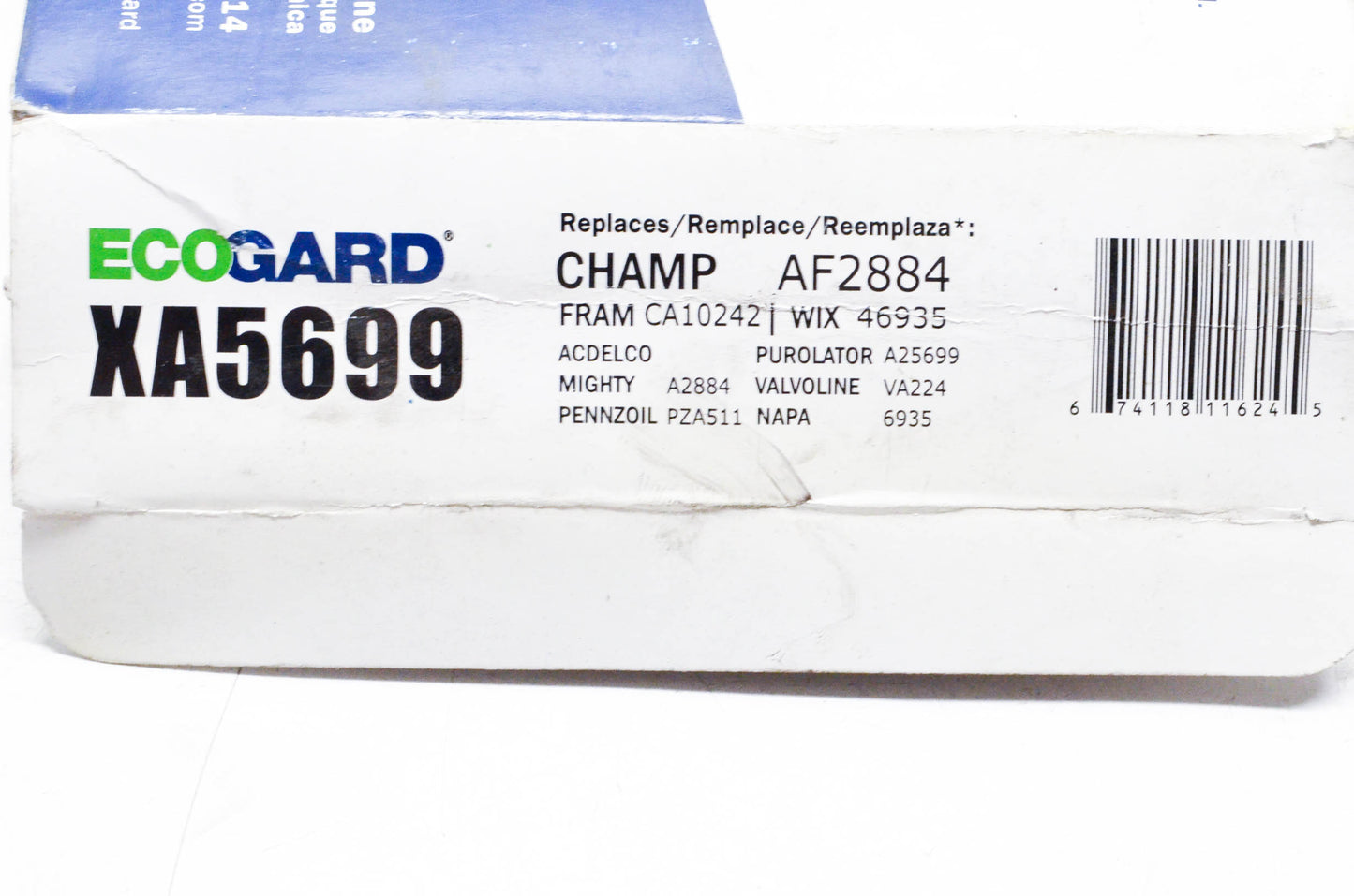 EcoGard AF2884, 6935, CA10242 Air Filter NOS