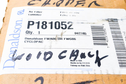 Donaldson P181052 Finned Primary Air Filter NOS