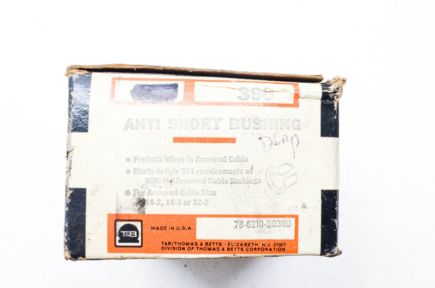 Thomas & Betts 390, 78621000390 390 Series Anti Short Bushings Qty 25 NOS