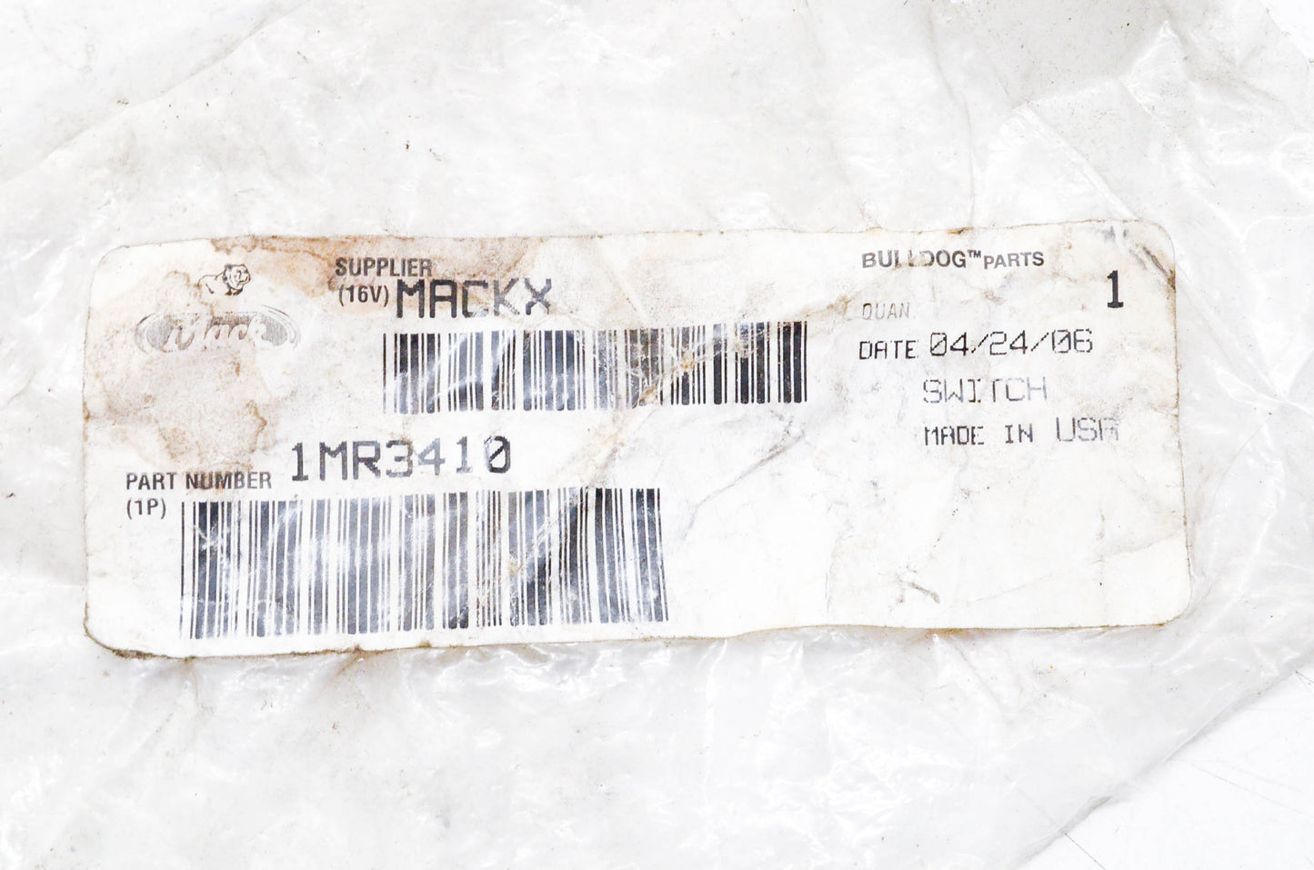 Mack 1MR3410 Headlight Switch Kit NOS