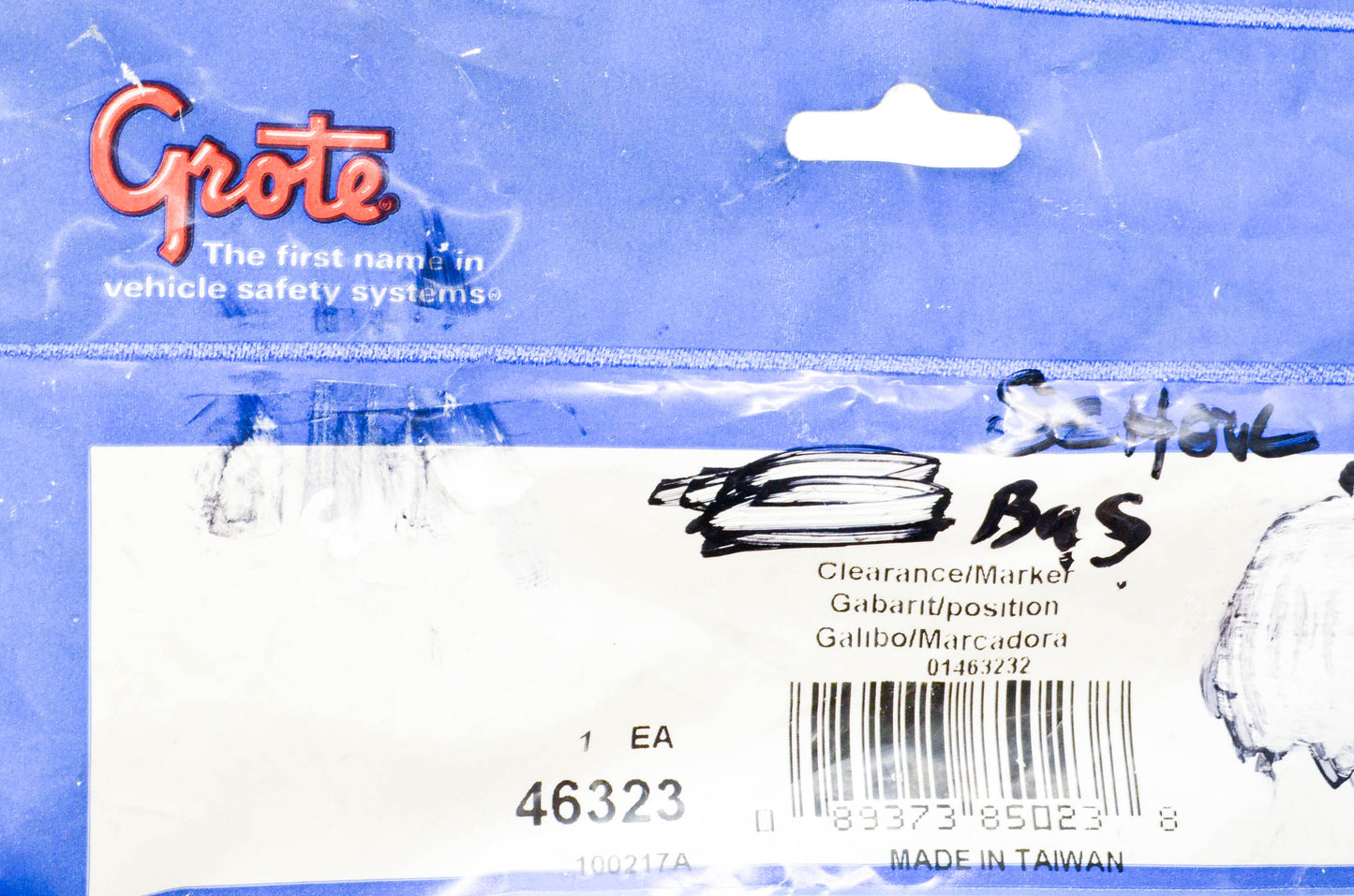 Grote 46323 School Bus Amber Marker Lamp NOS