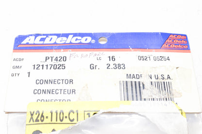 AC Delco PT420, 12117025 Female 3-Way Black Connector NOS