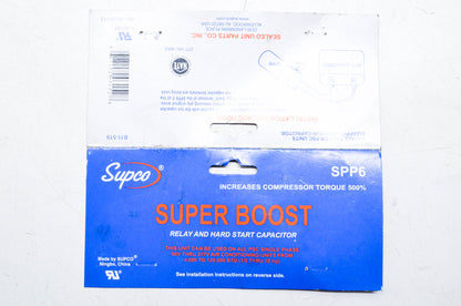 Supco SPP6, E146162 Hard Start Capacitor & Relay Assembly NOS