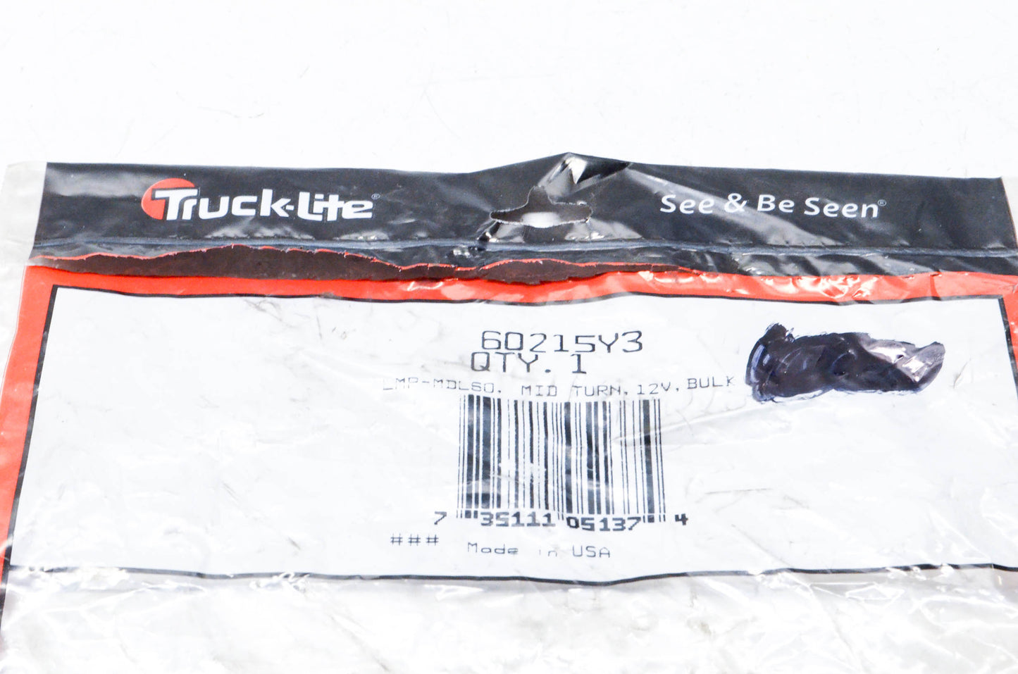 Trucklite 60215Y3 Horizontal Mount Amber Incandescent Lamp NOS