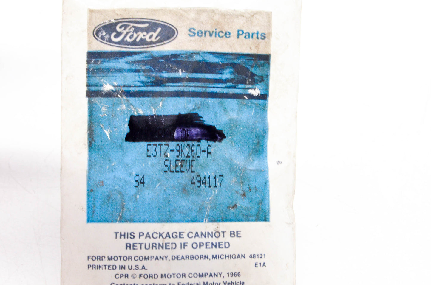 New OEM Ford E3TZ-9K260-A Fuel Line Sleeve Connector NOS