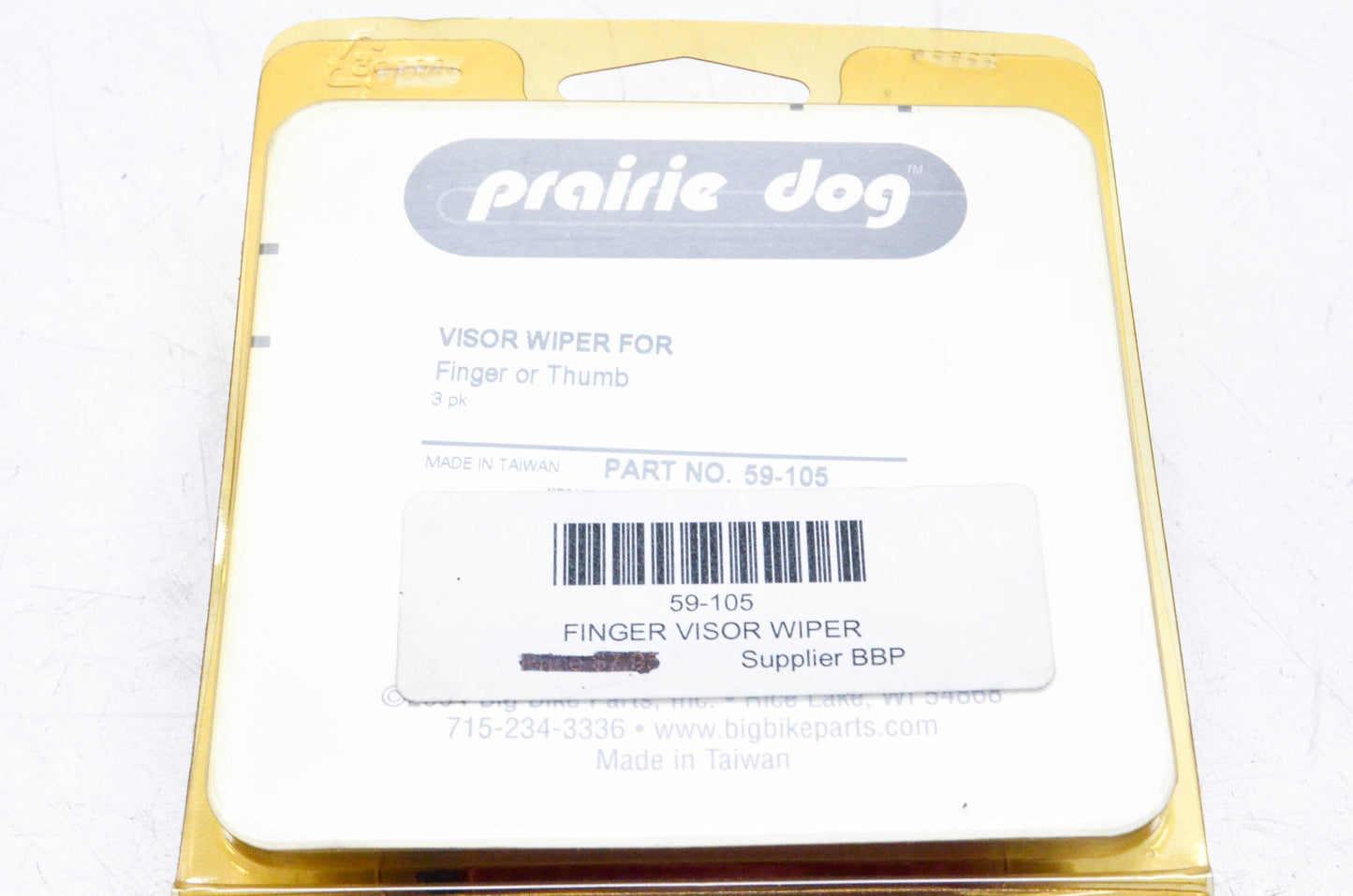 Prairie Dog 59-105 Finger Visor Wipers Qty 3 NOS