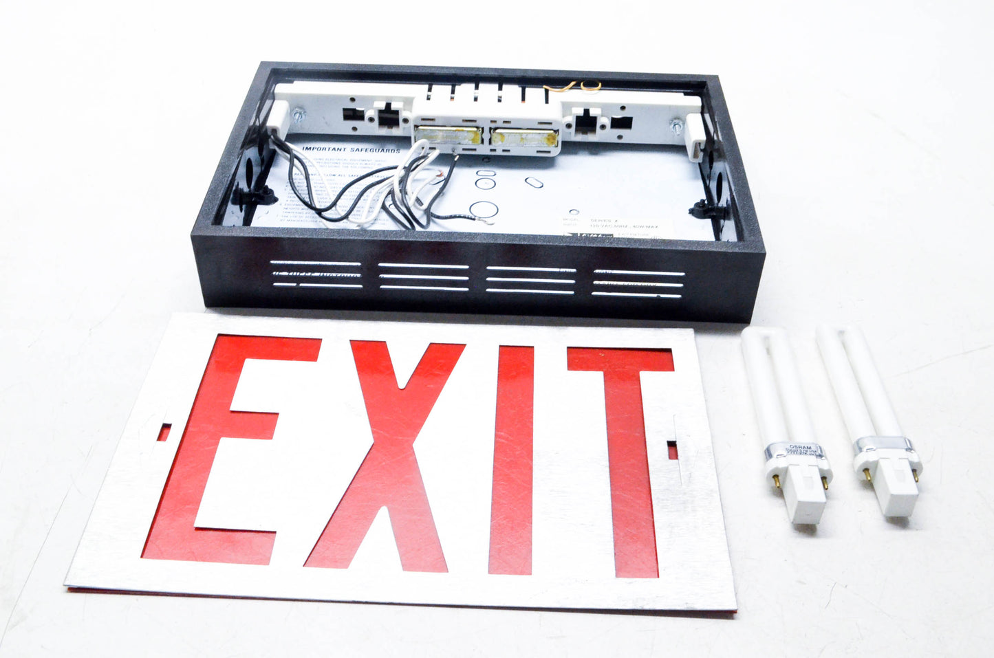 Lightalarms XBRA-FL Emergency Exit Sign Kit NOS