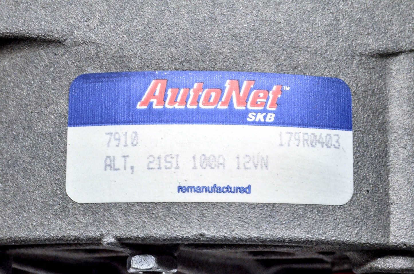 AutoNet 7910, 179R0403 Remanufactured Alternator NOS