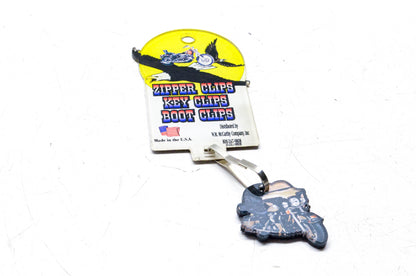 W.M. McCarthy Co. MC-ZP-2 Vintage Zipper Clip Motorcycle Key Chain NOS