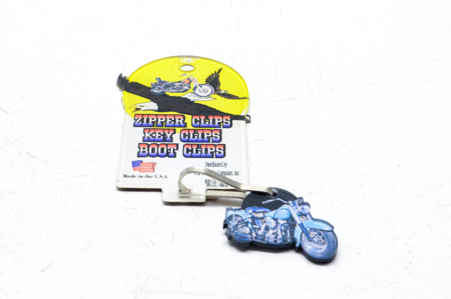W.M. McCarthy Co. MC-ZP-8 Vintage Zipper Clip Motorcycle Key Chain NOS