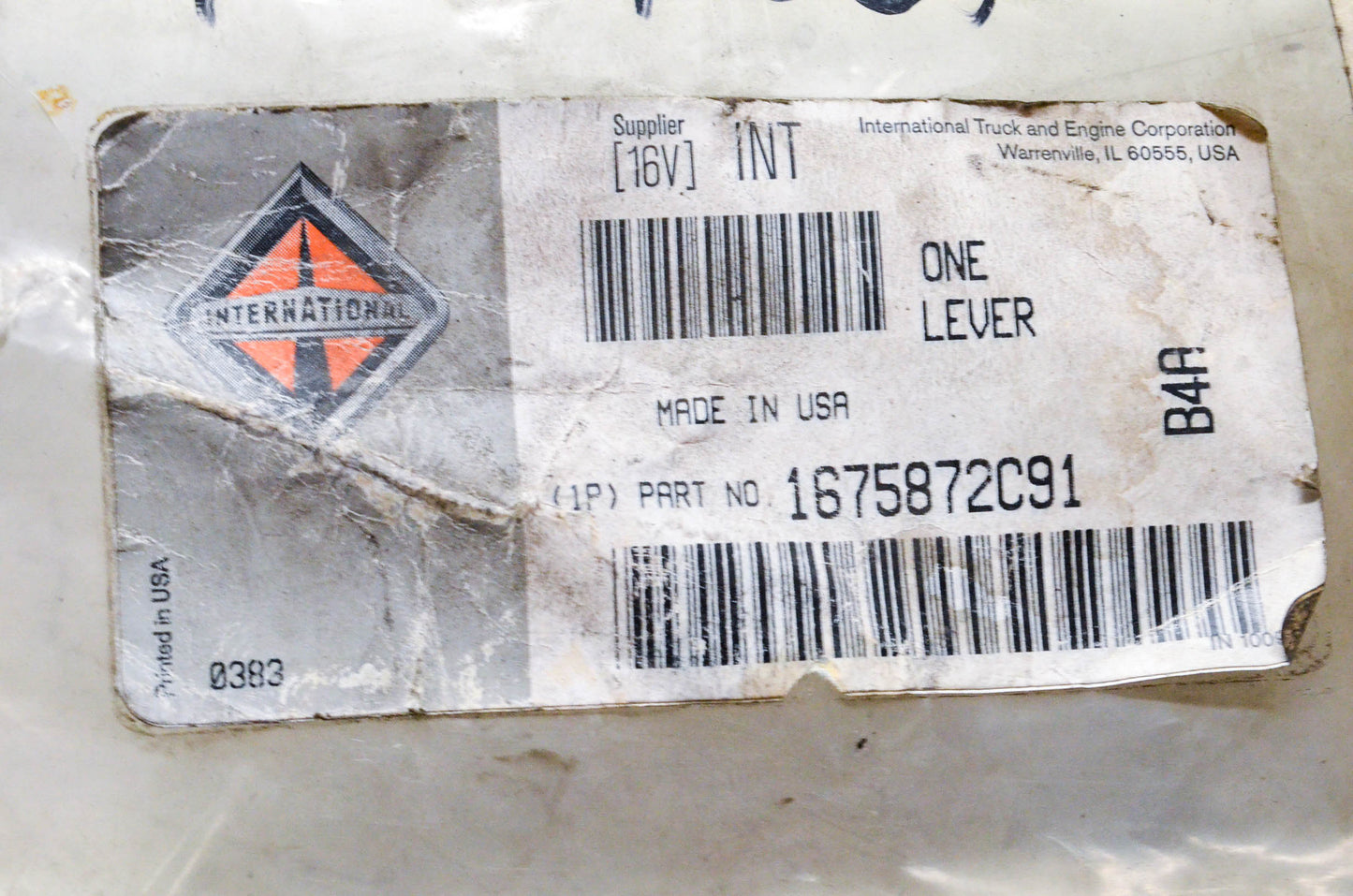 International 1675872c91 Lever NOS