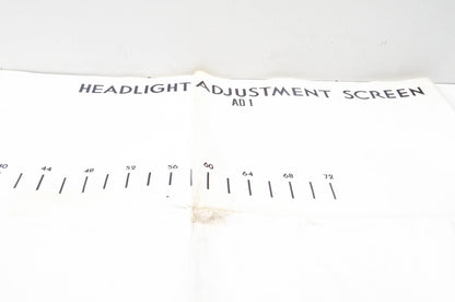 Aftermarket AD1 Manual Headlight Aiming Screen NOS
