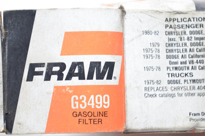 FRAM G3499 Gasoline Filter NOS