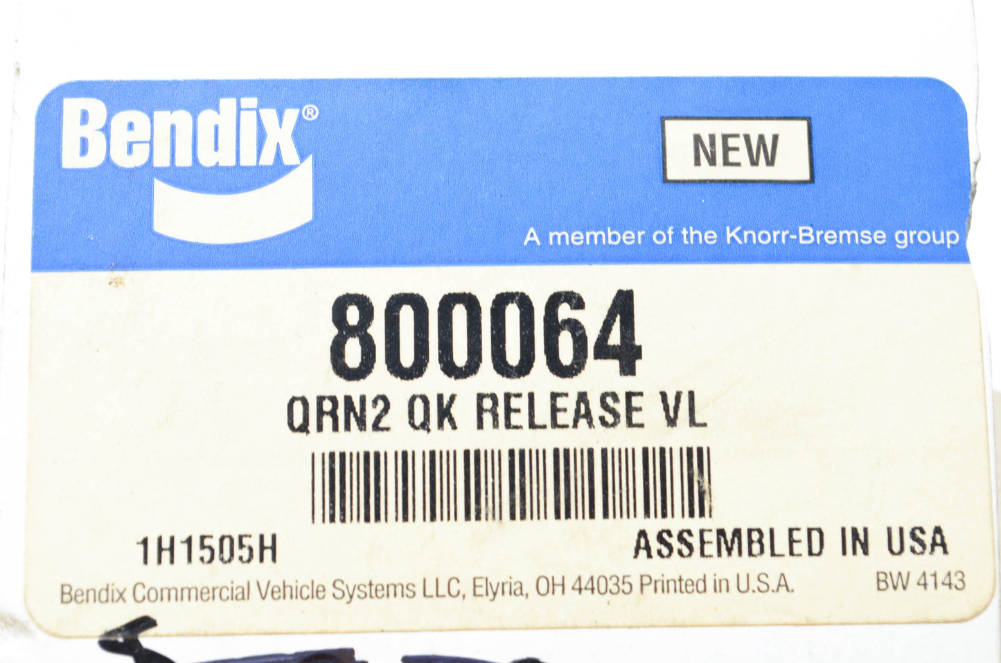 Bendix 800064 QRN2 Quick Release Valve NOS