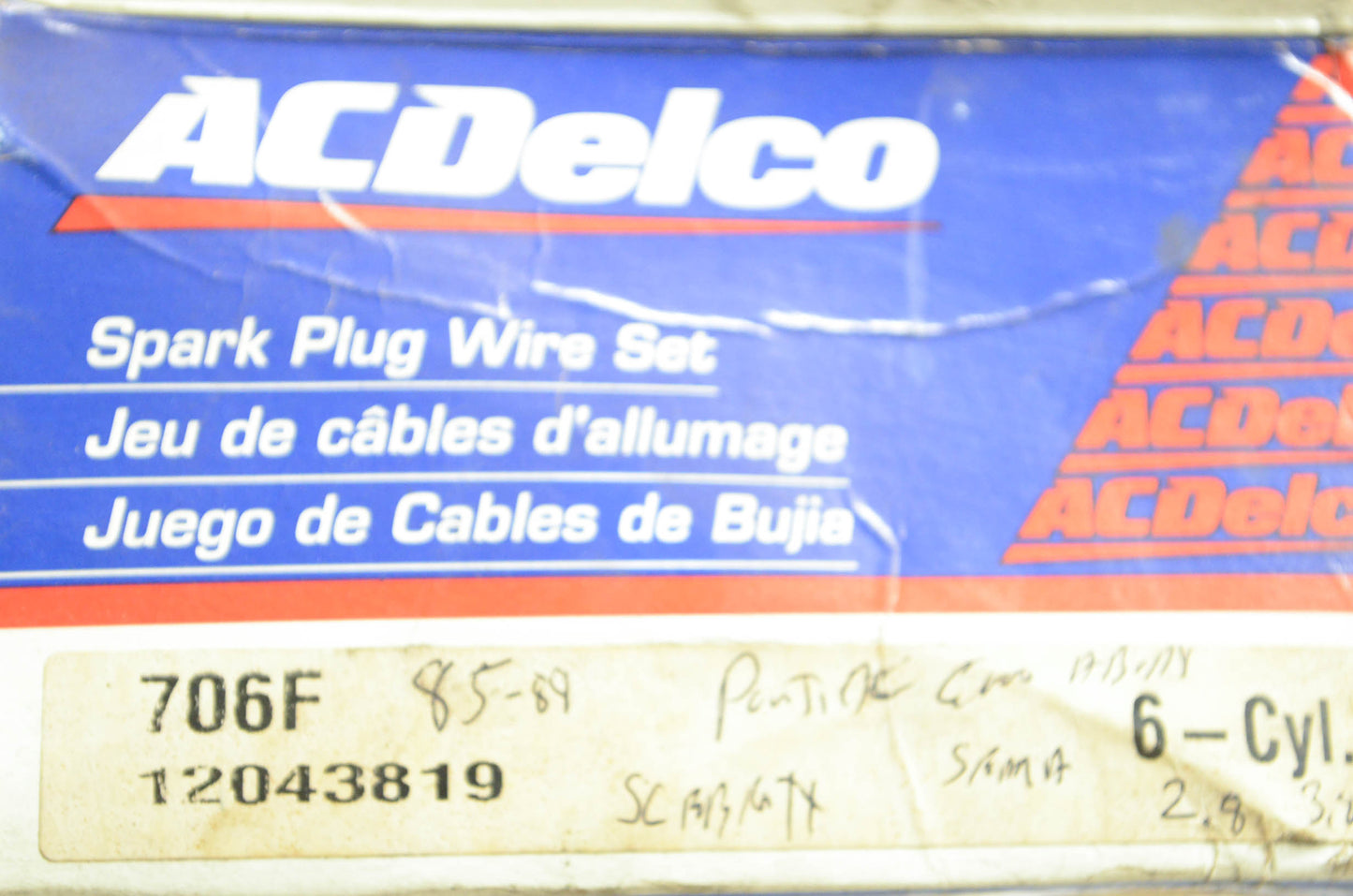 ACDelco 706F, 12043819 Spark Plug Wire Kit NOS