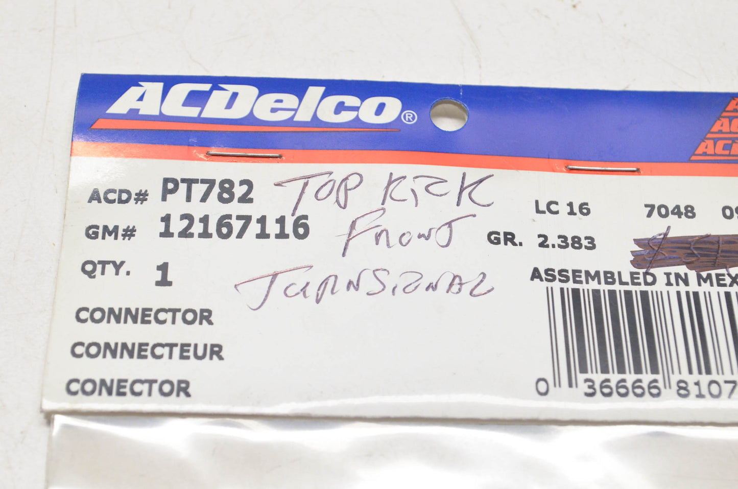 ACDelco PT782, 12167116 Connector Replacement Kit NOS