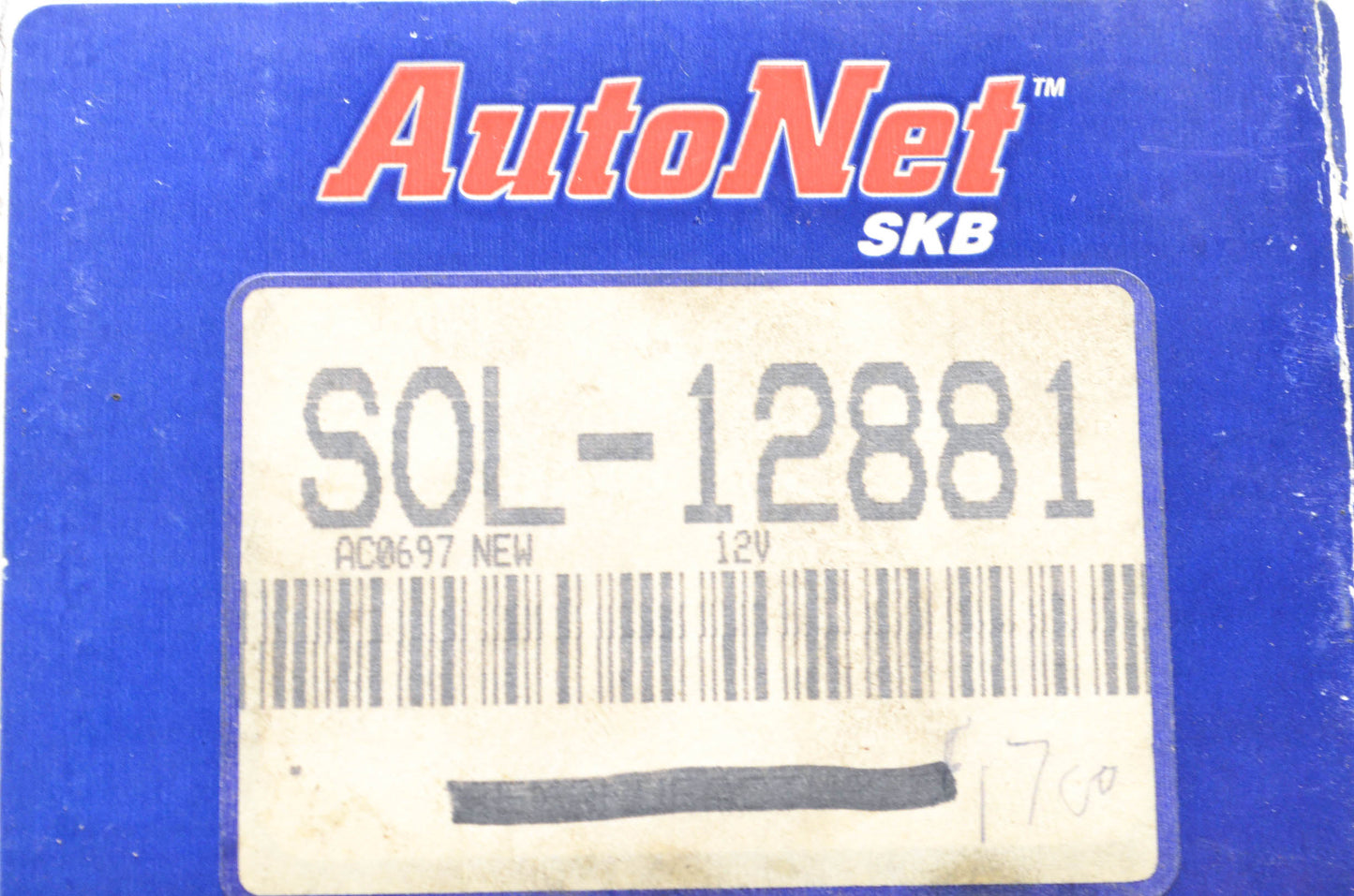 AutoNet SOL-12881 12v Remote Mount Solenoid NOS