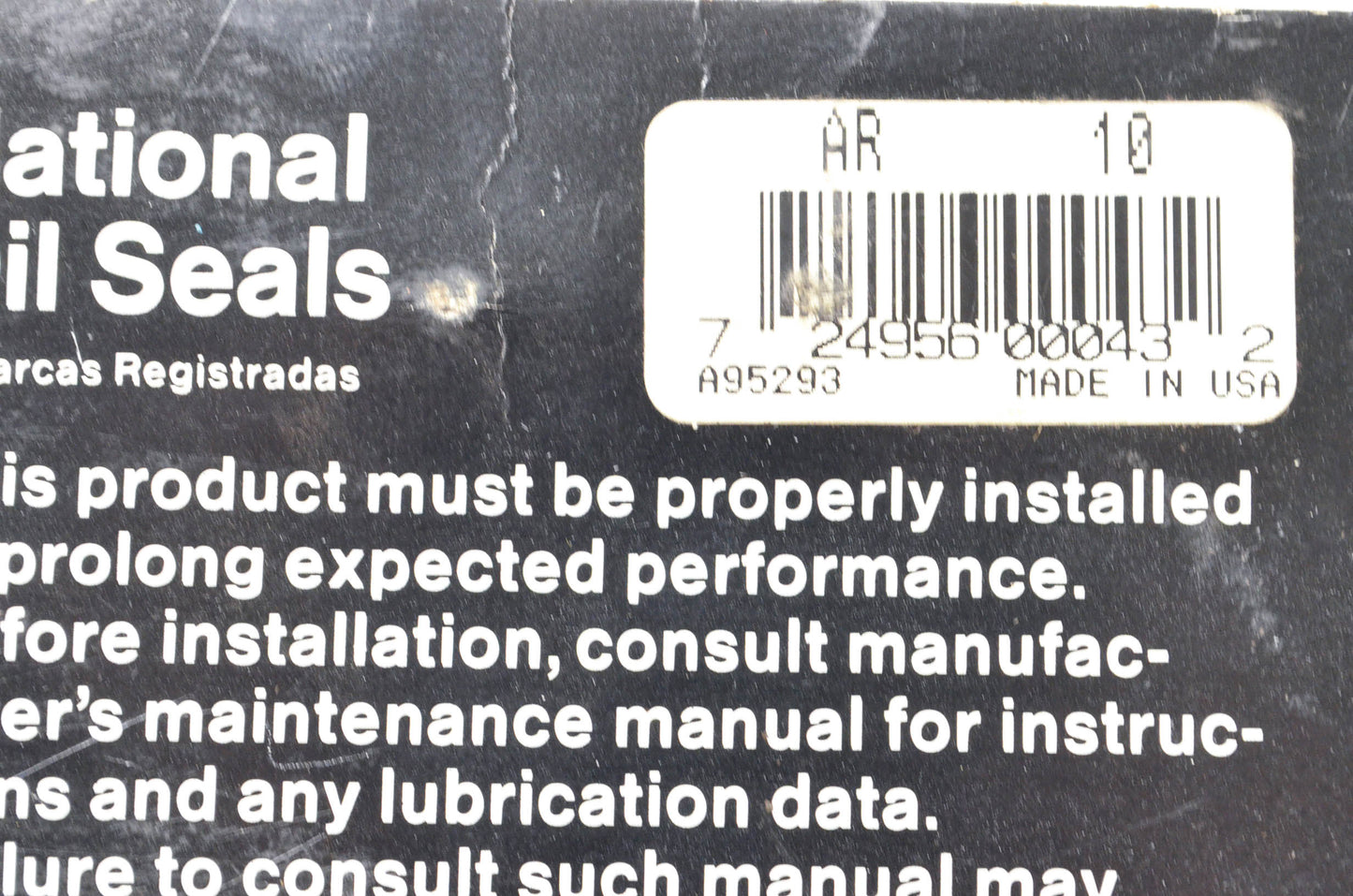 Federal Mogul AR 10, A95293 Oil Seal NOS