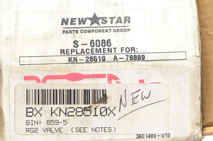 New Star S-6086, KN-28510 RG2 Valve NOS