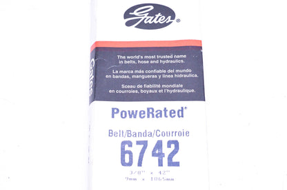 Gates 6742 Drive Belt NOS