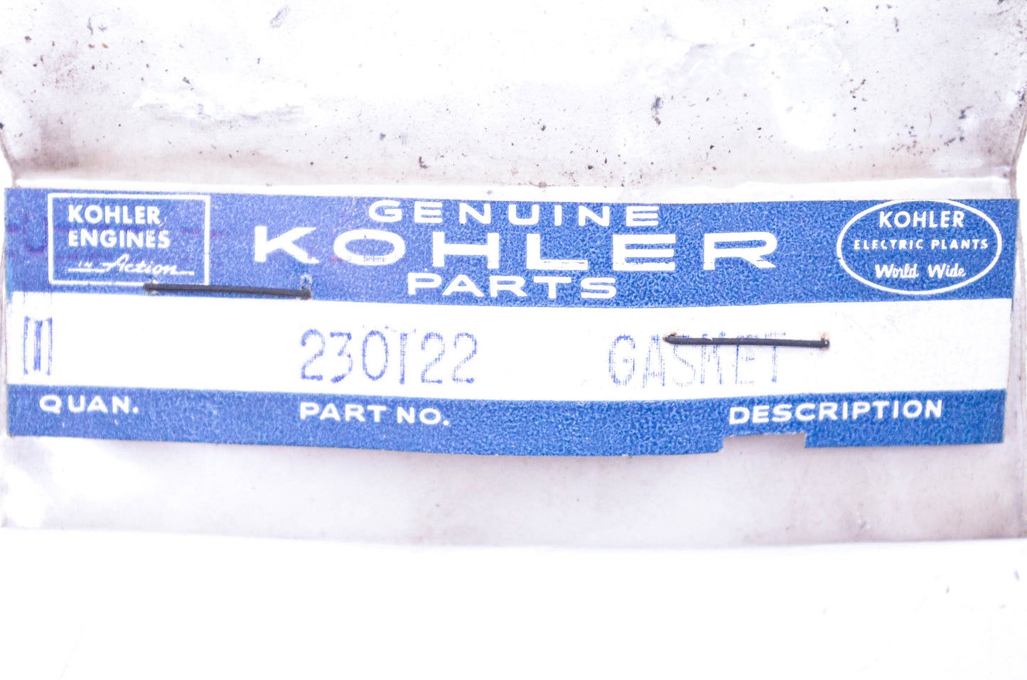 Kohler 230122 Gasket NOS