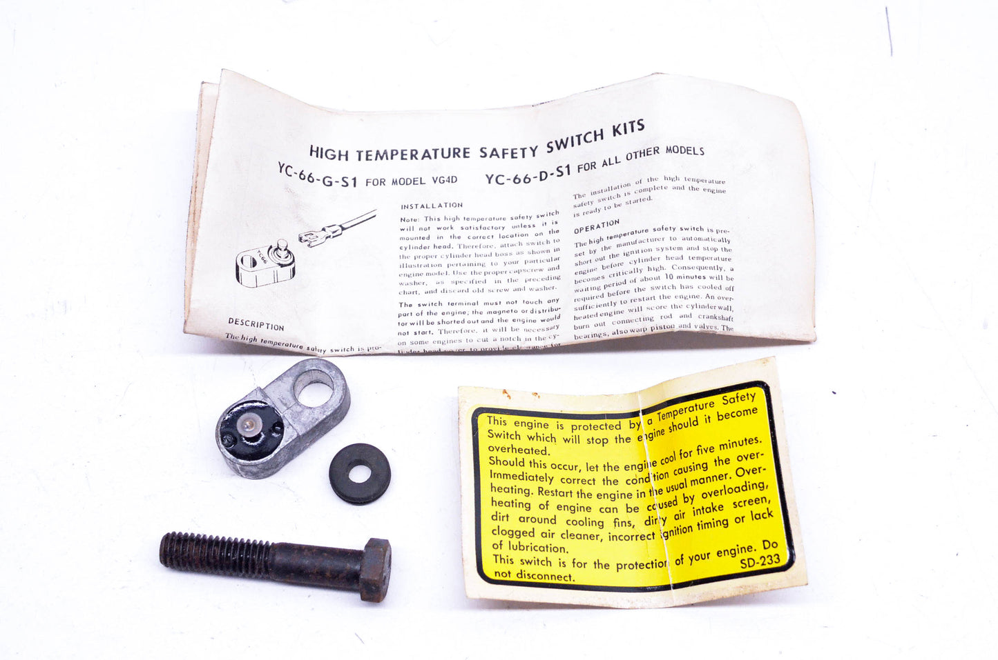 Teledyne Wisconsin YC-66GS1 High Temperature Safety Switch Kit NOS
