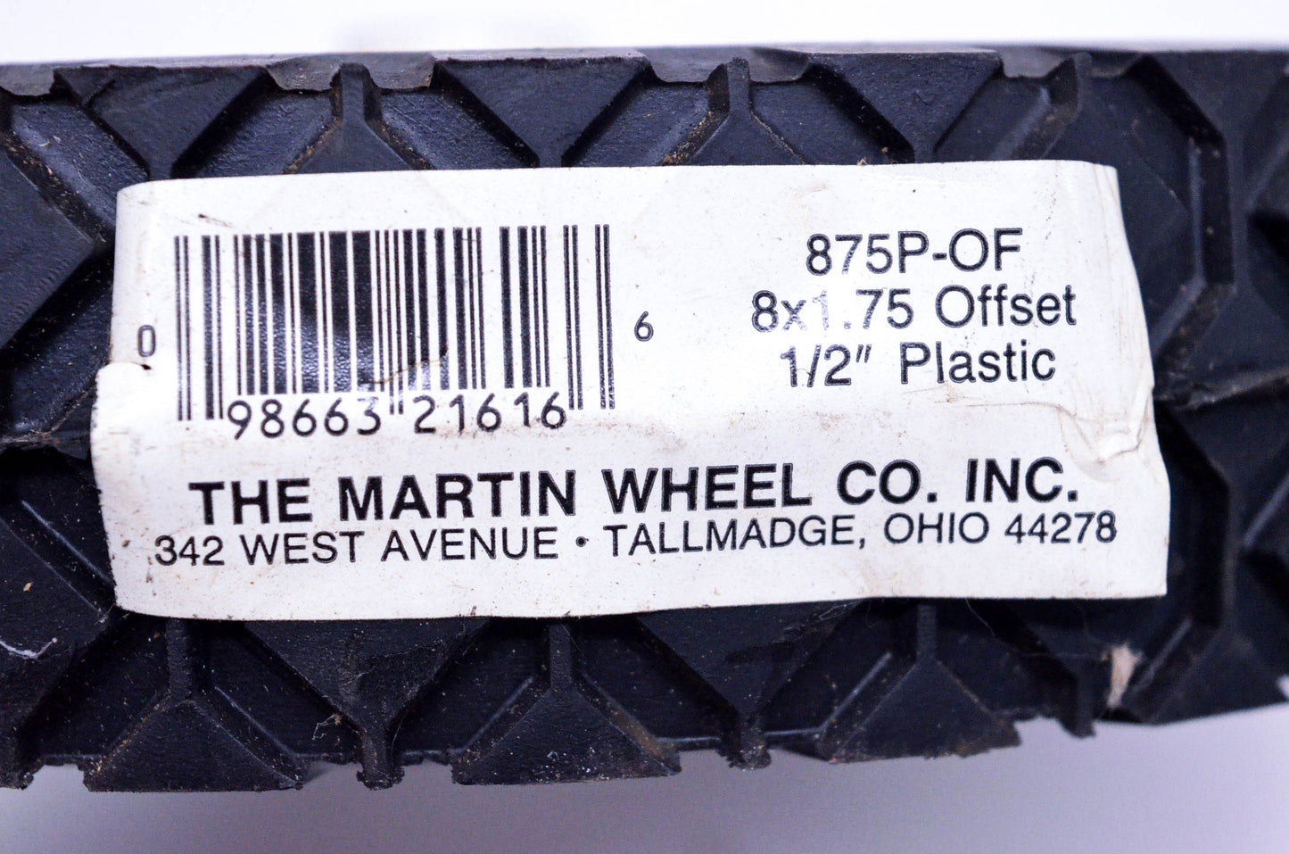 Martin 875P-OF 8X1.75 Offset 1/2" Plastic Wheel NOS