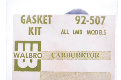 Walbro 92-507 LMB Carburetor Gasket Kit NOS