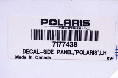 New OEM Polaris 7177438 Lefthand Side Panel Decal NOS