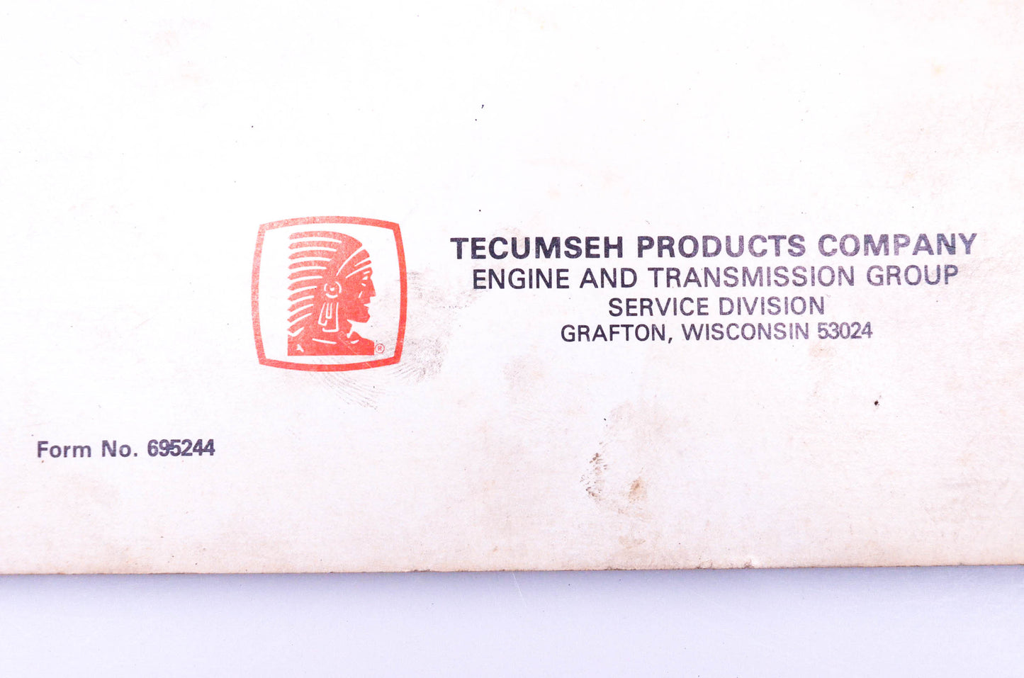 OEM Tecumseh 695244 Overhead Valve Engine Mechanic's Handbook