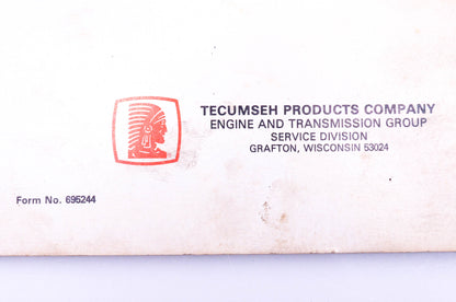 OEM Tecumseh 695244 Overhead Valve Engine Mechanic's Handbook