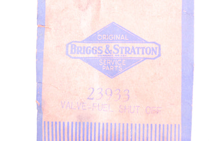 New OEM Briggs & Stratton 23933 Fuel Shut Off Valve NOS