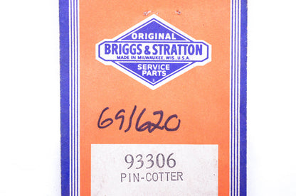 New OEM Briggs & Stratton 93306, 691620 Cotter Pin NOS
