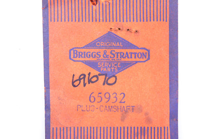 New OEM Briggs & Stratton 691070, 65932 Camshaft Plugs Qty 3 NOS