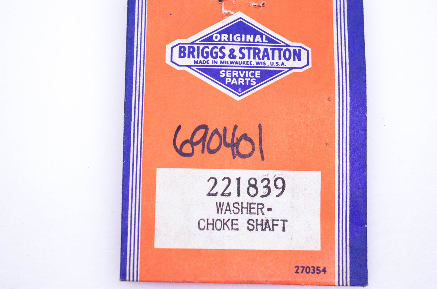 New OEM Briggs & Stratton 221839 Choke Shaft Washer Qty 2 NOS