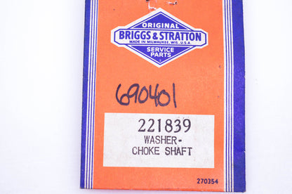 New OEM Briggs & Stratton 221839 Choke Shaft Washer Qty 2 NOS