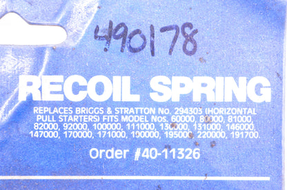 High Torque 40-11326, 294303 Recoil Starter Spring NOS