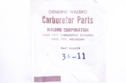 Walbro 34-11 Throttle Valve NOS