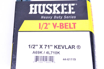 Huskee A69K, 4L710K, 44-61119 1/2"x71" V Belt NOS