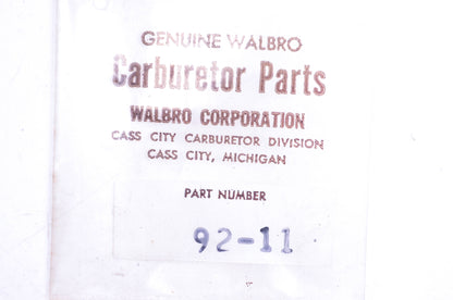 Walbro 92-11 Valve Seat Plug Gasket Qty 2 NOS