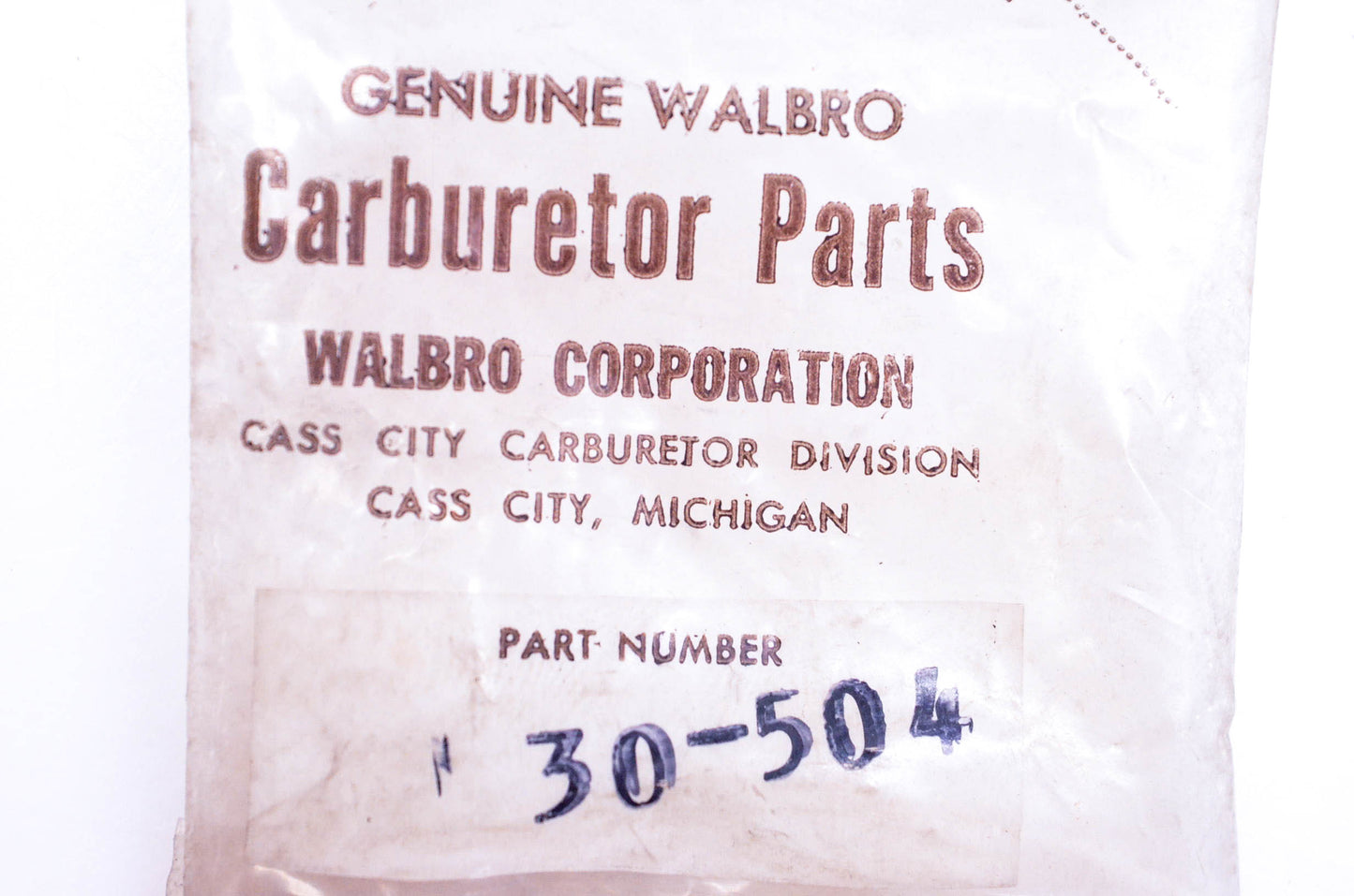 Walbro 30-504 Choke Shaft NOS