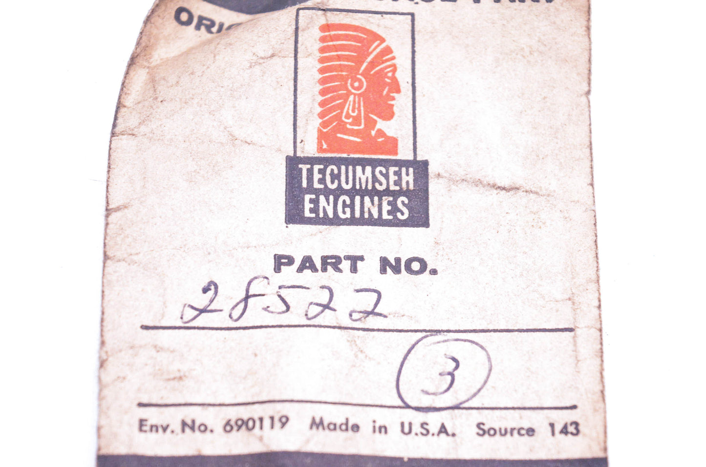New OEM Tecumseh 28522 Clips Qty 3 NOS